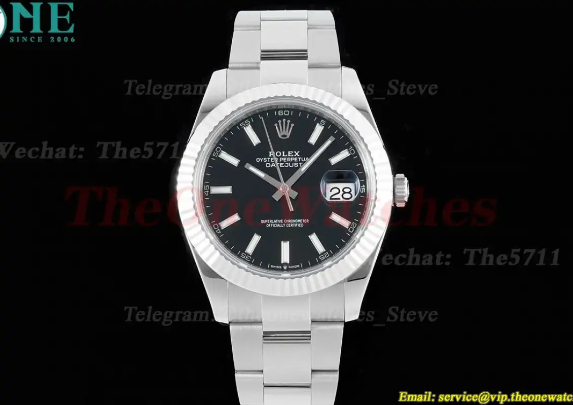 Datejust 126334 41mm Oyster 904L SS SS Black Stk King VR3235