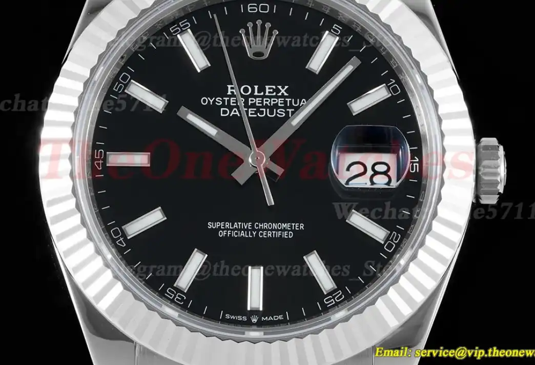 Datejust 126334 41mm Oyster 904L SS SS Black Stk King VR3235