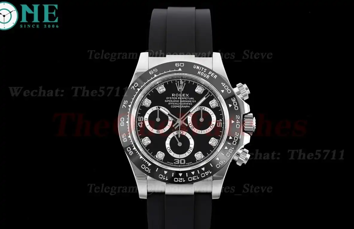 Daytona 116519 40mm SS RU Black Dia KING SA4130