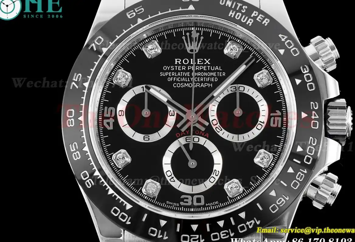 Daytona 116519 40mm SS RU Black Dia KING SA4130