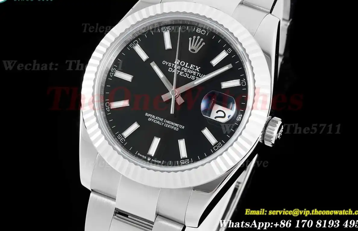 Datejust 126334 41mm Oyster 904L SS SS Black Stk King VR3235