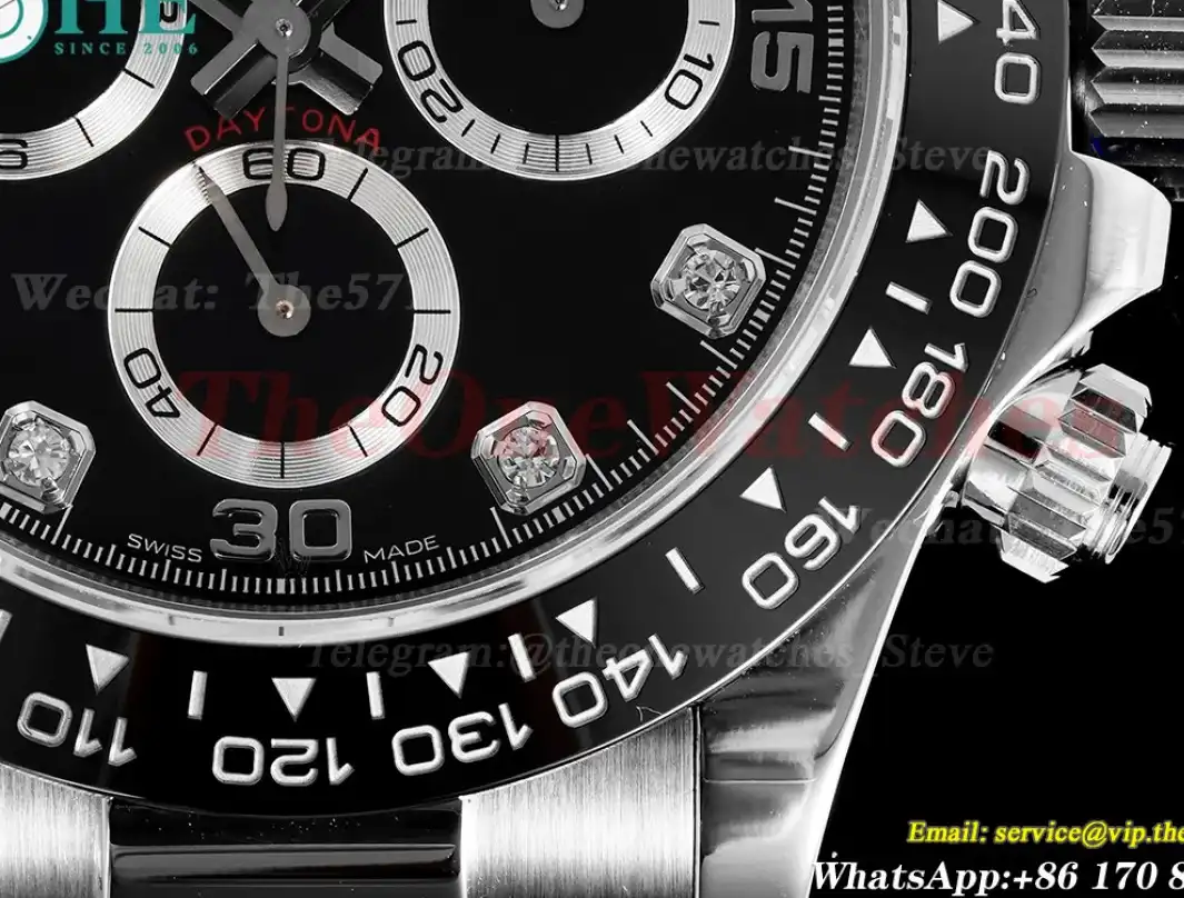 Daytona 116519 40mm SS RU Black Dia KING SA4130