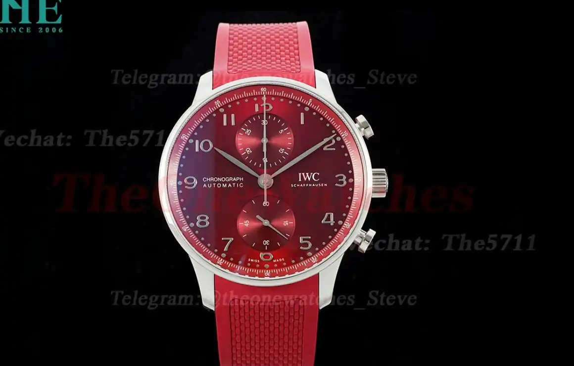 Portuguese Chrono 41mm SS RU Red Num Z+F A69355