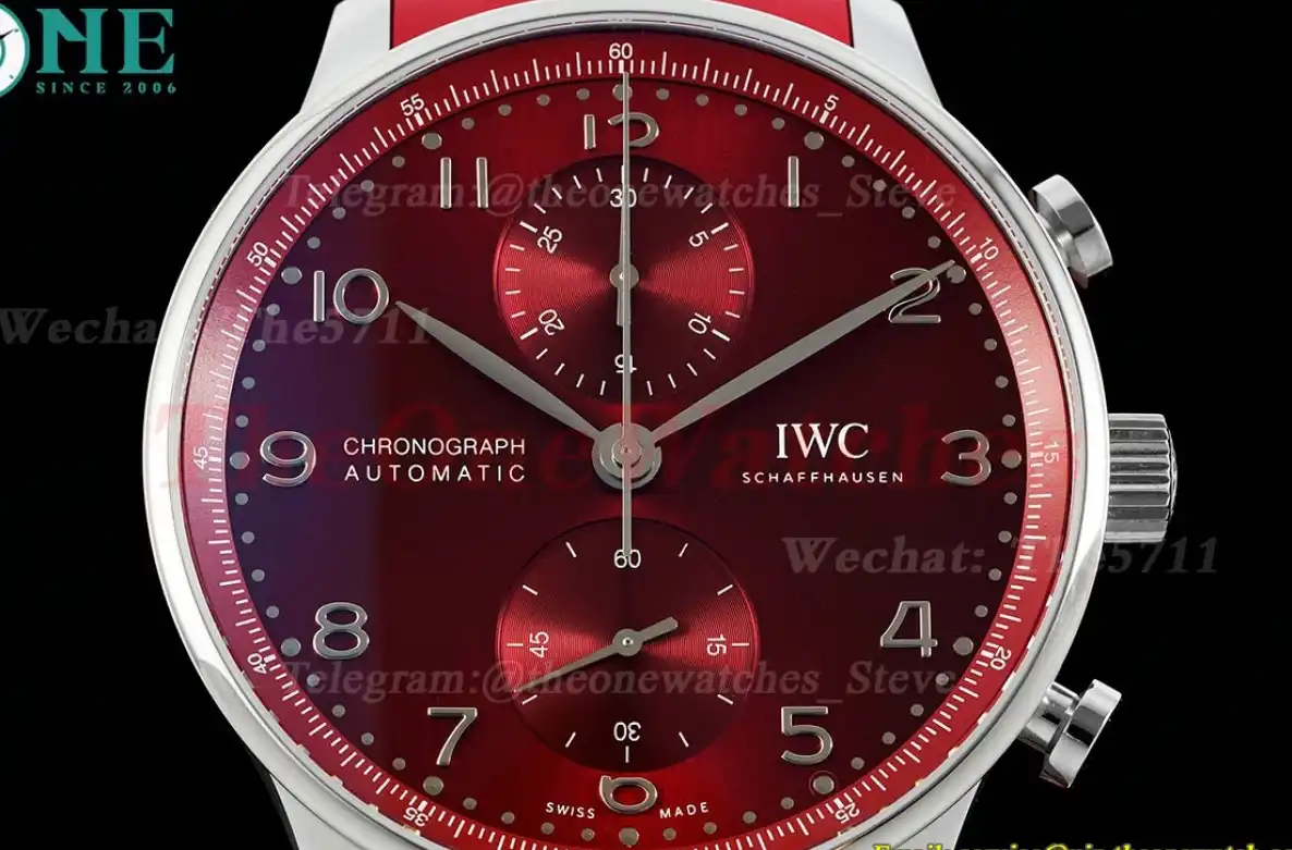 Portuguese Chrono 41mm SS RU Red Num Z+F A69355