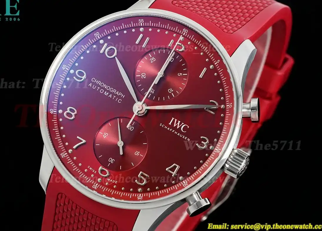 Portuguese Chrono 41mm SS RU Red Num Z+F A69355