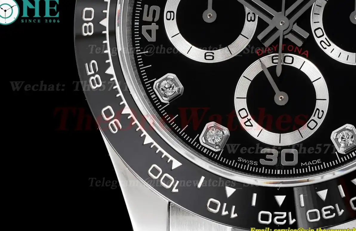 Daytona 116519 40mm SS RU Black Dia KING SA4130