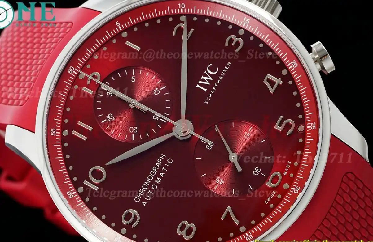 Portuguese Chrono 41mm SS RU Red Num Z+F A69355