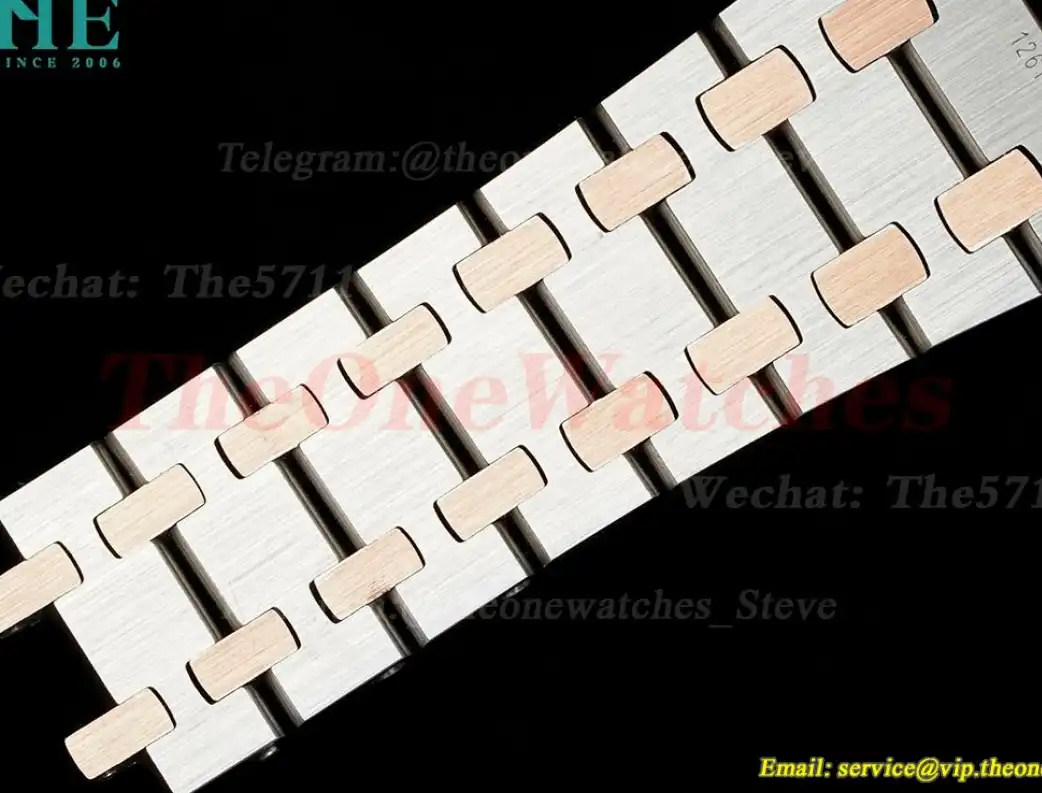 Royal Oak Ladies 33mm 67651 Dia RG SS White ZF Swiss Qtz