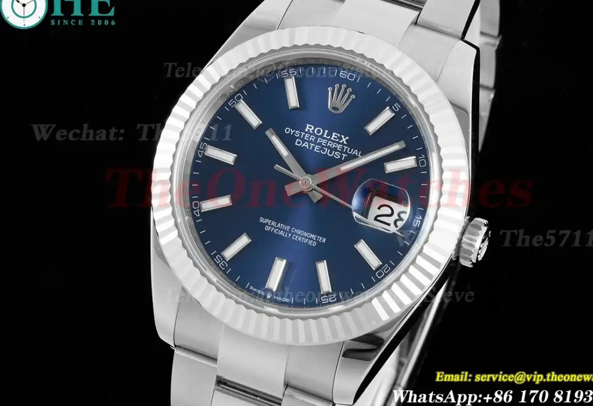 Datejust 126334 41mm Oyster 904L SS SS Blue Stk King VR3235