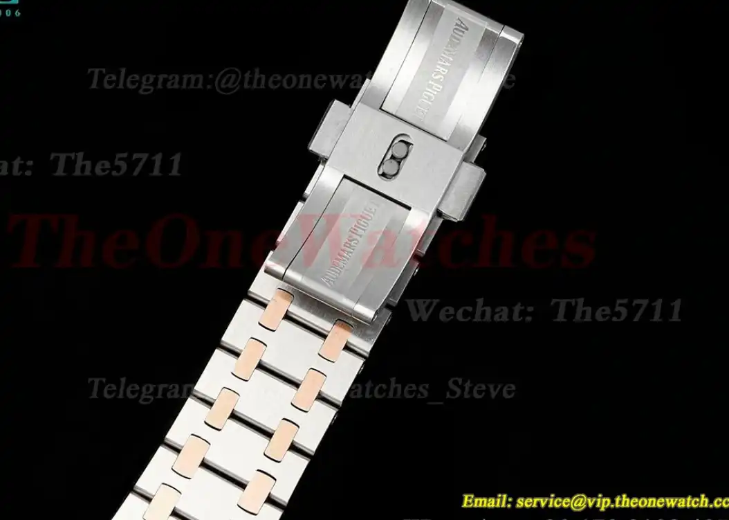 Royal Oak Ladies 67650 33mm RG SS White ZF Swiss Qtz