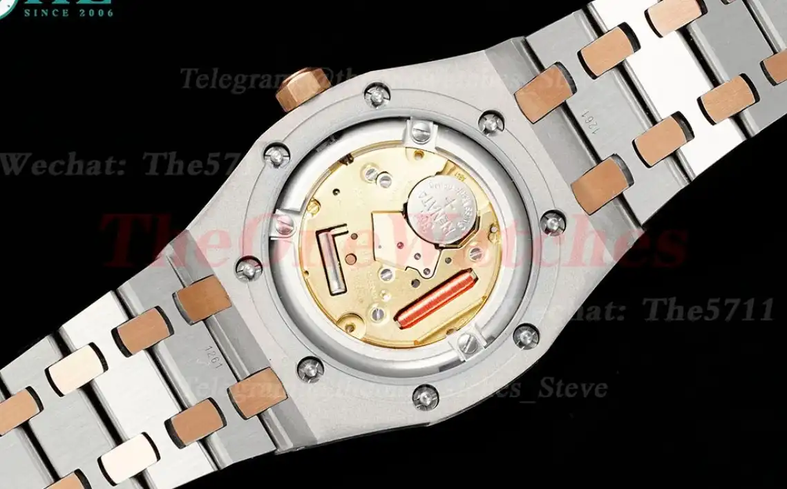 Royal Oak Ladies 33mm 67651 Dia RG SS White ZF Swiss Qtz