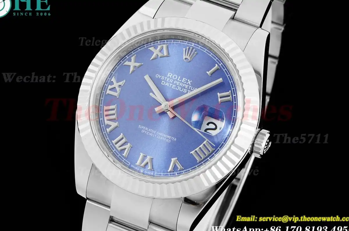 Datejust 126334 41mm Oyster Fluted 904L SS SS Blue Rmn King VR3235