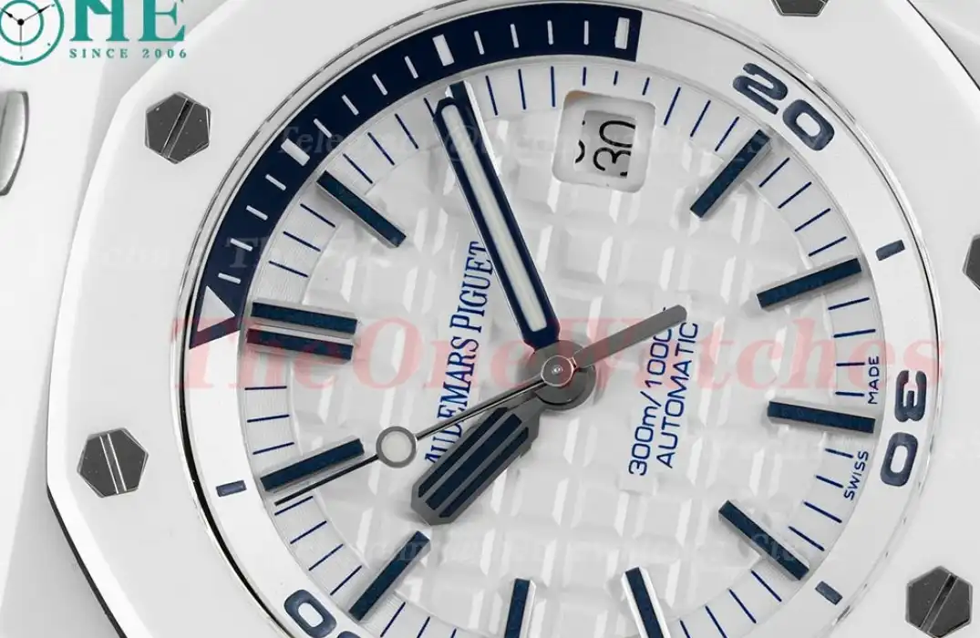 Royal Oak Diver 15707 CER RU White APSF SA3120 Super Clone