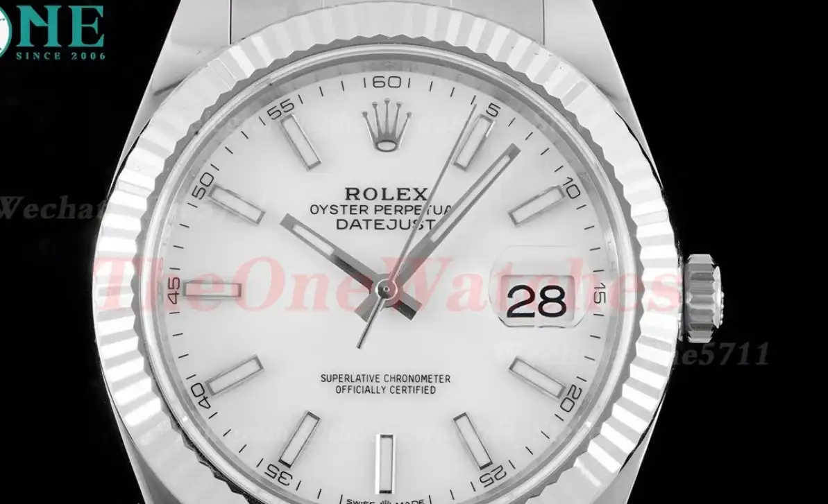 Datejust 126334 41mm Oyster 904L SS SS White Stk King VR3235