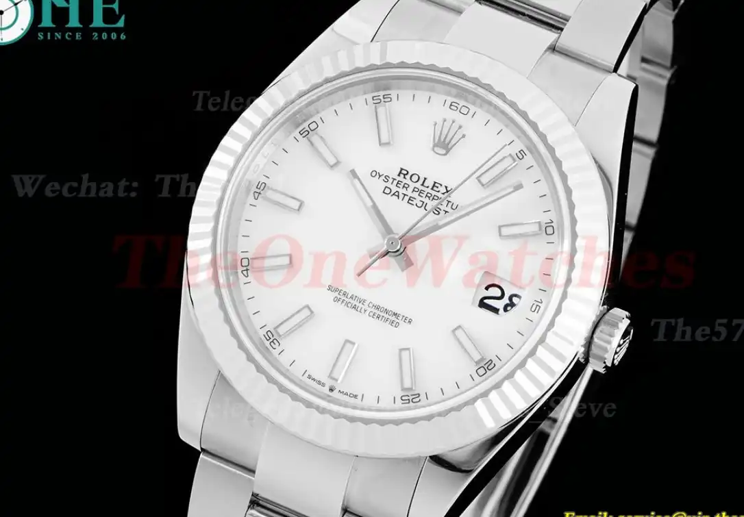 Datejust 126334 41mm Oyster 904L SS SS White Stk King VR3235