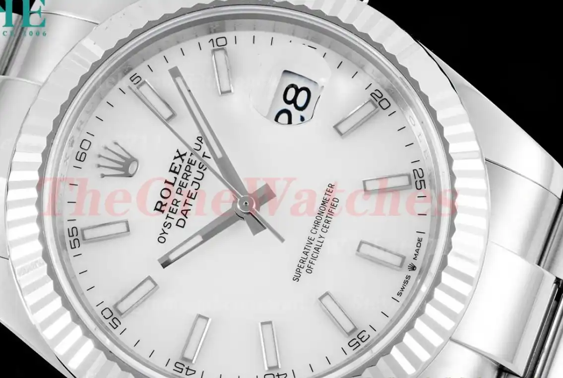 Datejust 126334 41mm Oyster 904L SS SS White Stk King VR3235