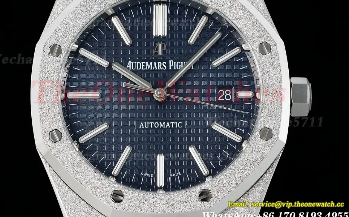 Royal Oak 15410 Frosted SS SS Blue Stk APSF SA3120 Super Clone