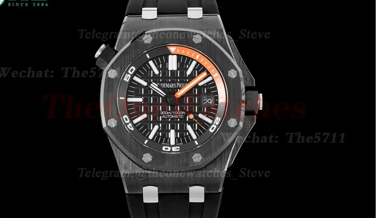 Royal Oak Diver 15707 CER RU Black APSF SA3120 Super Clone