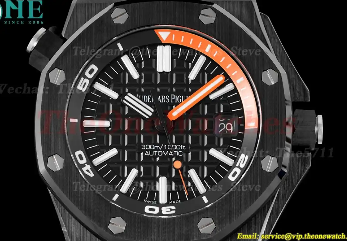 Royal Oak Diver 15707 CER RU Black APSF SA3120 Super Clone