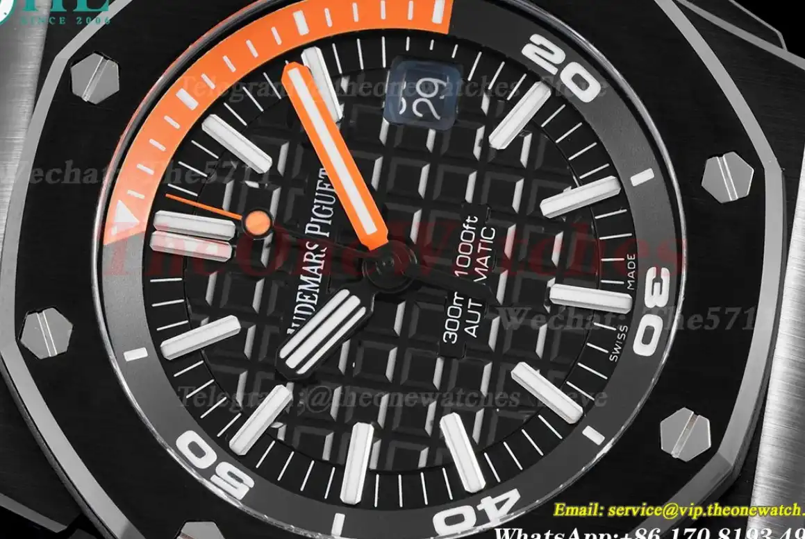 Royal Oak Diver 15707 CER RU Black APSF SA3120 Super Clone