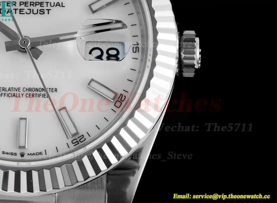 Datejust 126334 41mm Oyster 904L SS SS White Stk King VR3235