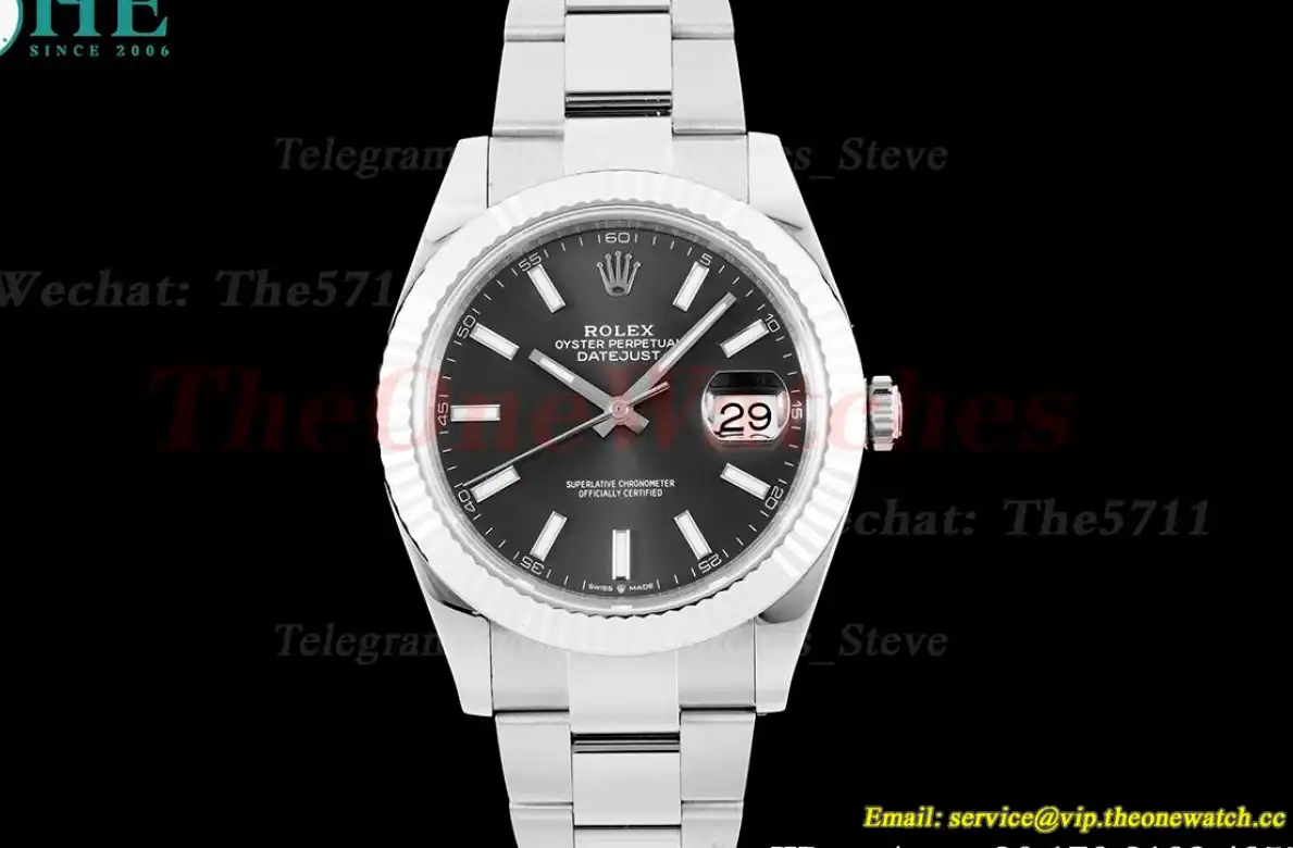 Datejust 126334 41mm Oyster 904L SS SS Grey Stk King VR3235