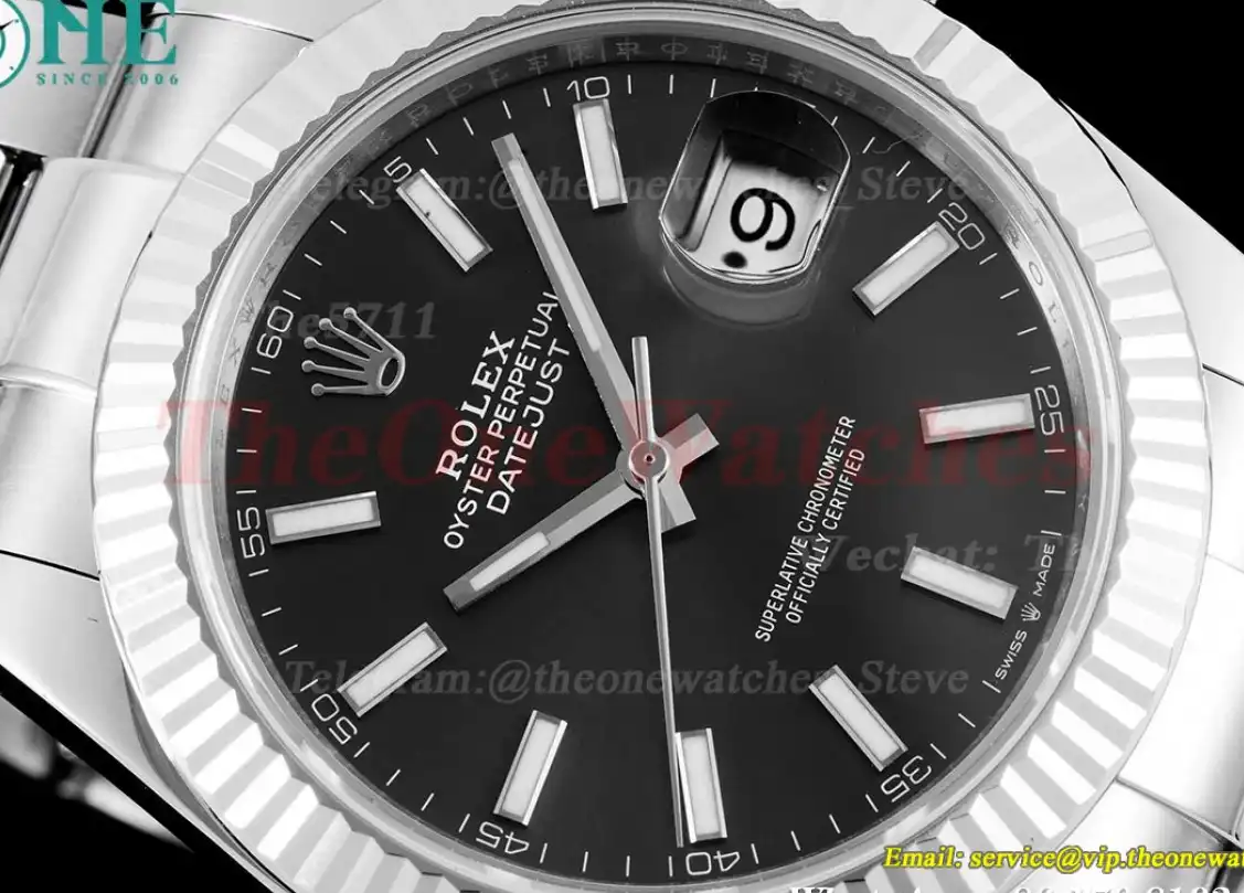 Datejust 126334 41mm Oyster 904L SS SS Grey Stk King VR3235