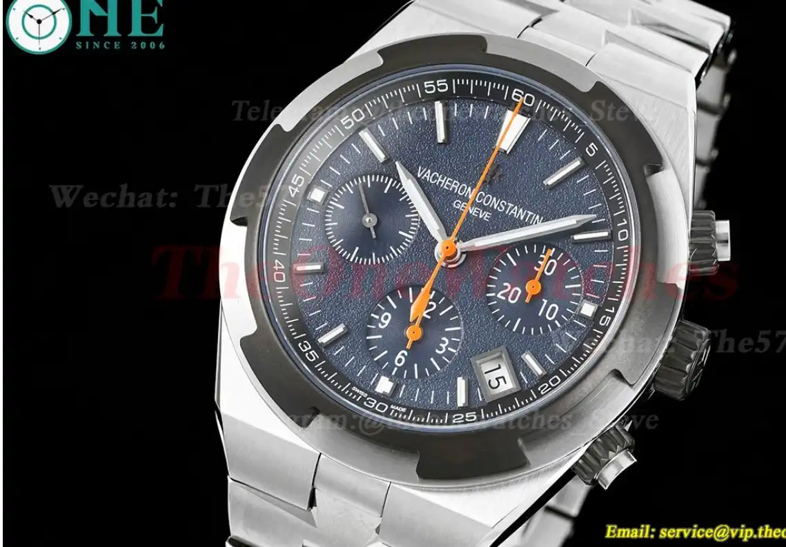 Overseas 5510V Chronograph SS SS Blue 8F  V2 A7750