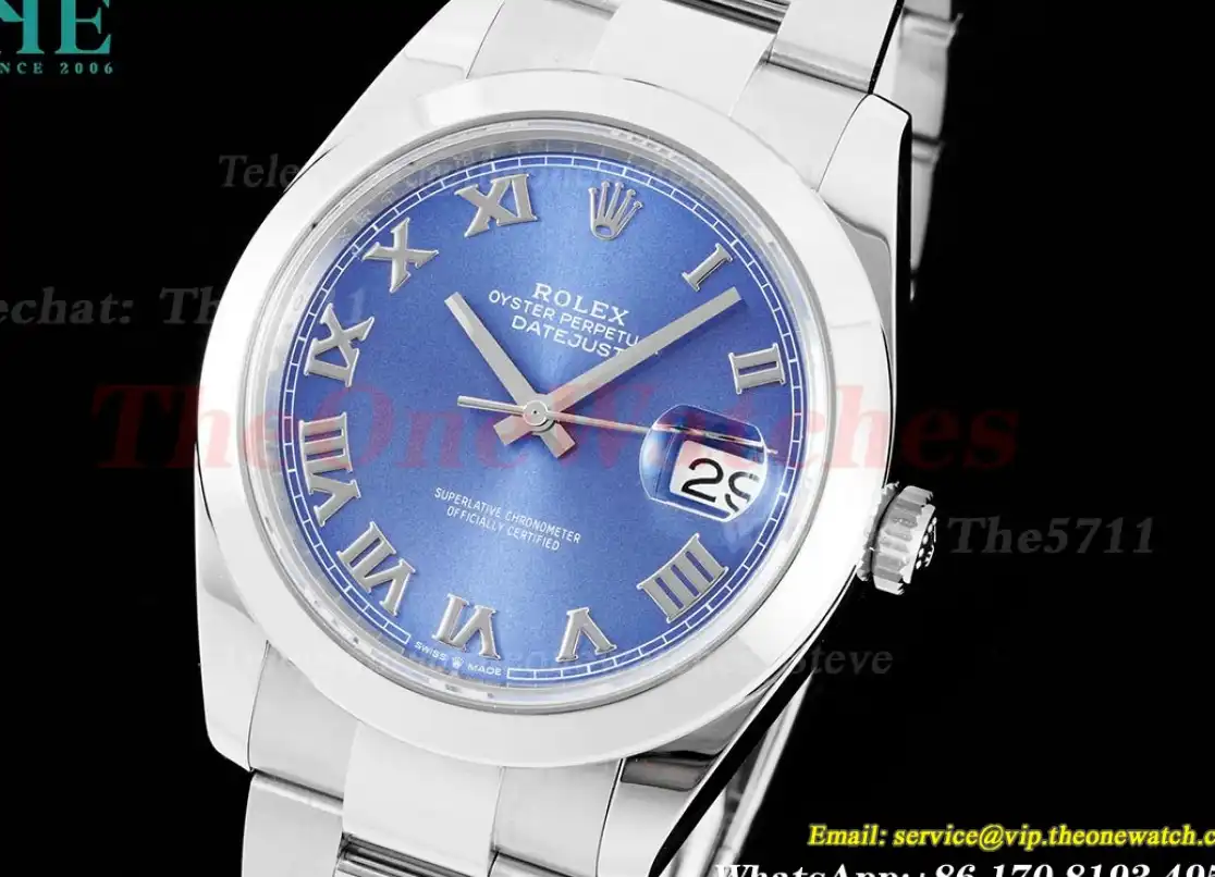 Datejust 126300 41mm Oyster 904L SS SS Blue Rmn King VR3235