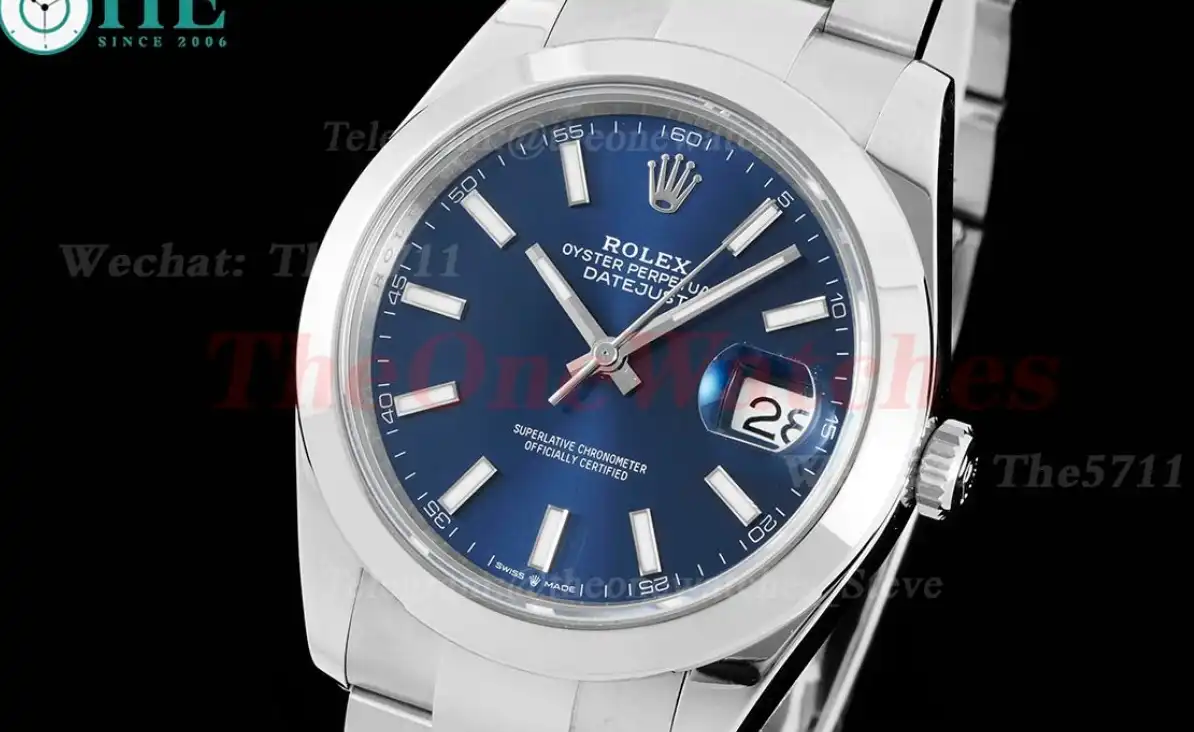 Datejust 126300 41mm Oyster 904L SS SS Blue Stk King VR3235