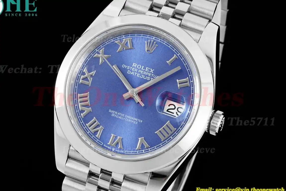 Datejust 126300 41mm Jubilee 904L SS SS Blue Rmn King VR3235