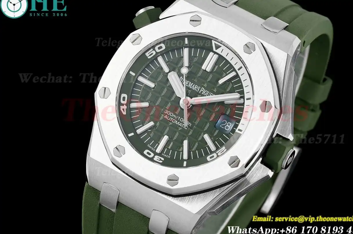 Royal Oak Offshore Diver 15710 42mm SS RU Green Dial APSF SA3120 Super Clone