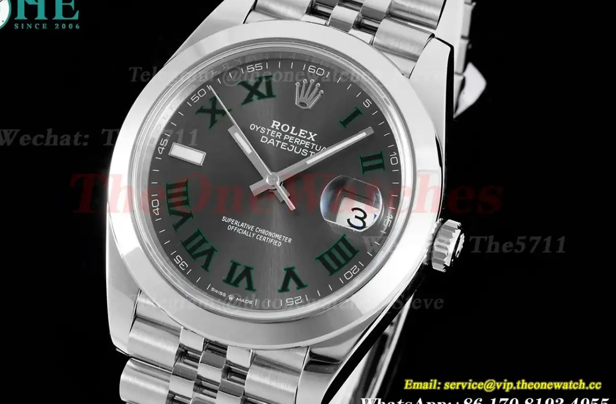 Datejust 126300 41mm Jubilee 904L SS SS Grey Rmn King VR3235