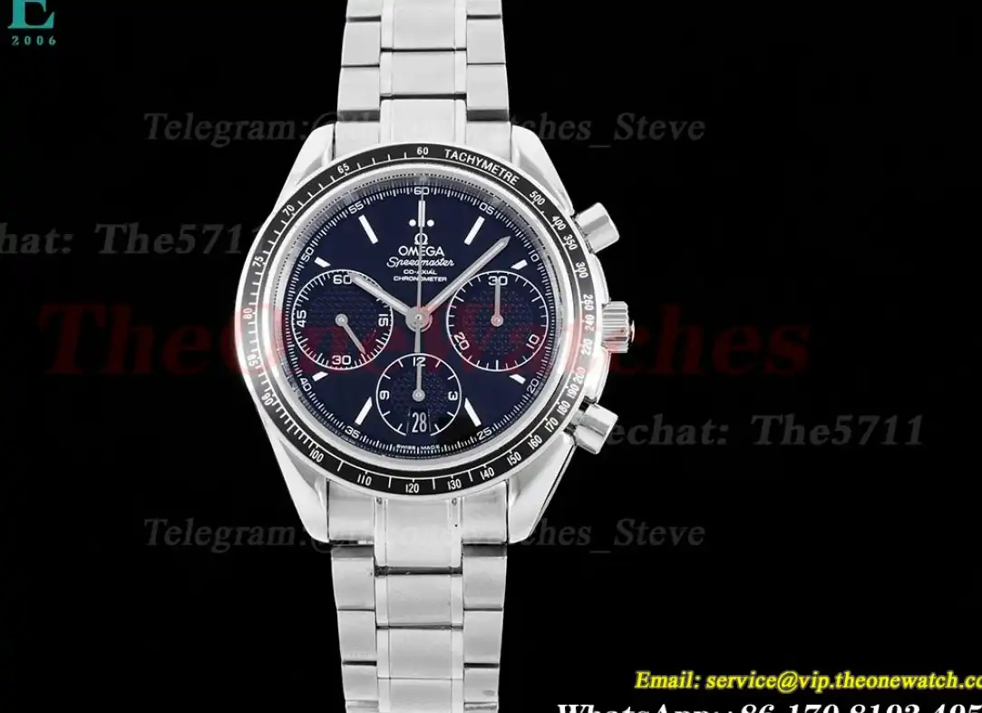 Speedmaster Racing Master 40mm SS SS Blue Dial HKF A7750