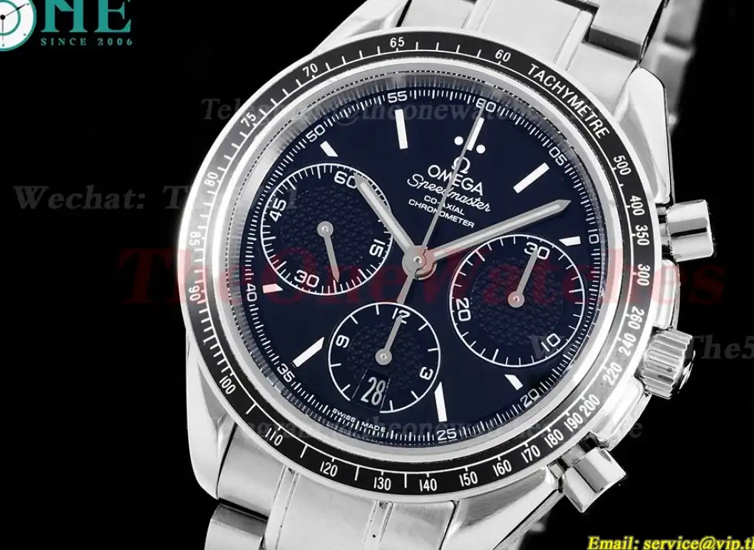 Speedmaster Racing Master 40mm SS SS Blue Dial HKF A7750