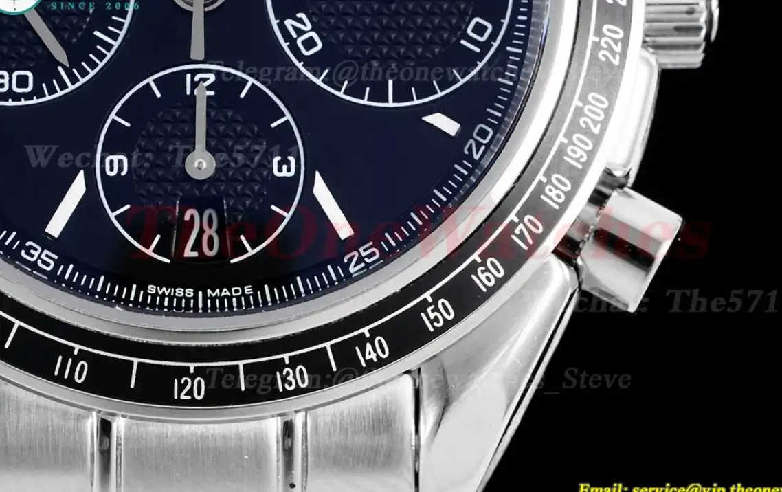 Speedmaster Racing Master 40mm SS SS Blue Dial HKF A7750