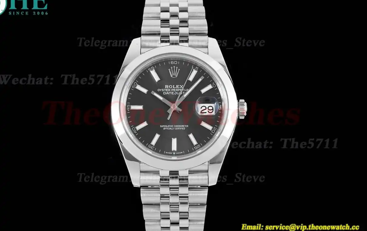 Datejust 126300 41mm Jubilee 904L SS SS Grey Stk King VR3235