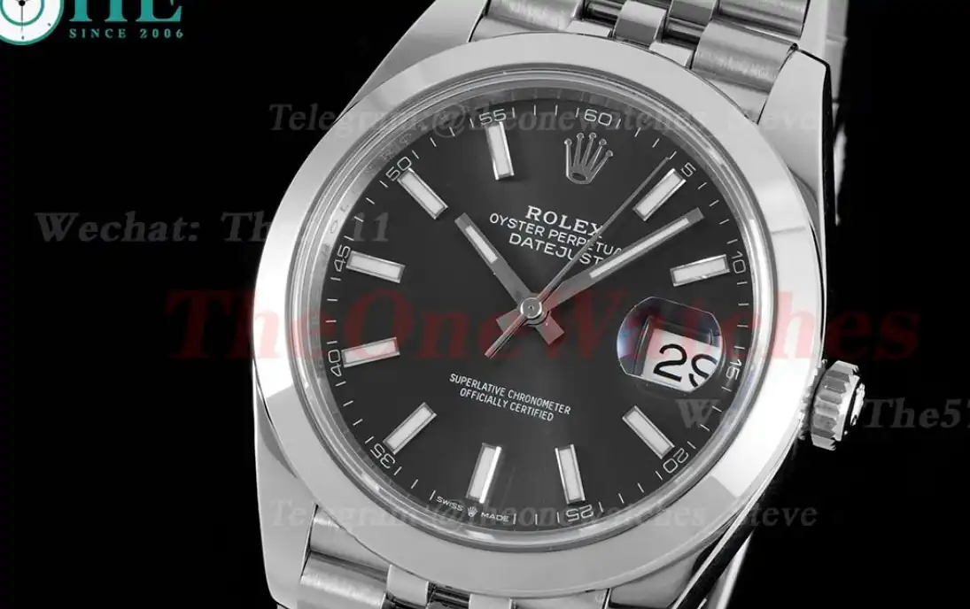 Datejust 126300 41mm Jubilee 904L SS SS Grey Stk King VR3235