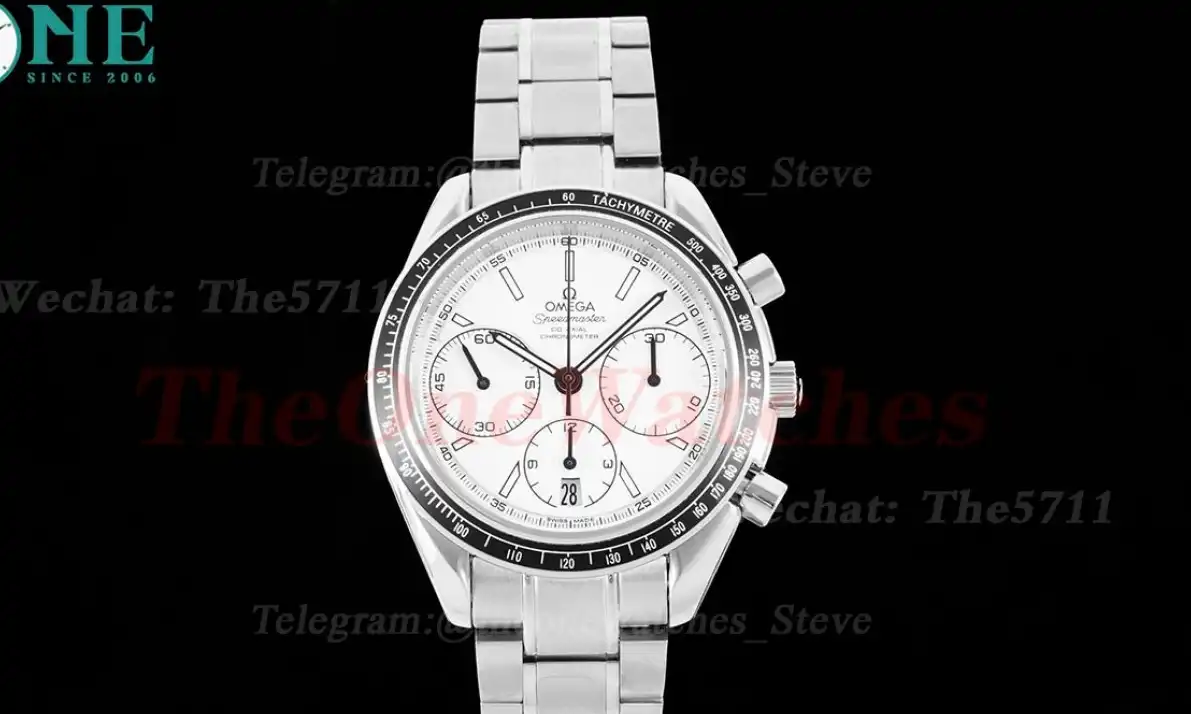 Speedmaster Racing Master 40mm SS SS White Dial HKF A7750