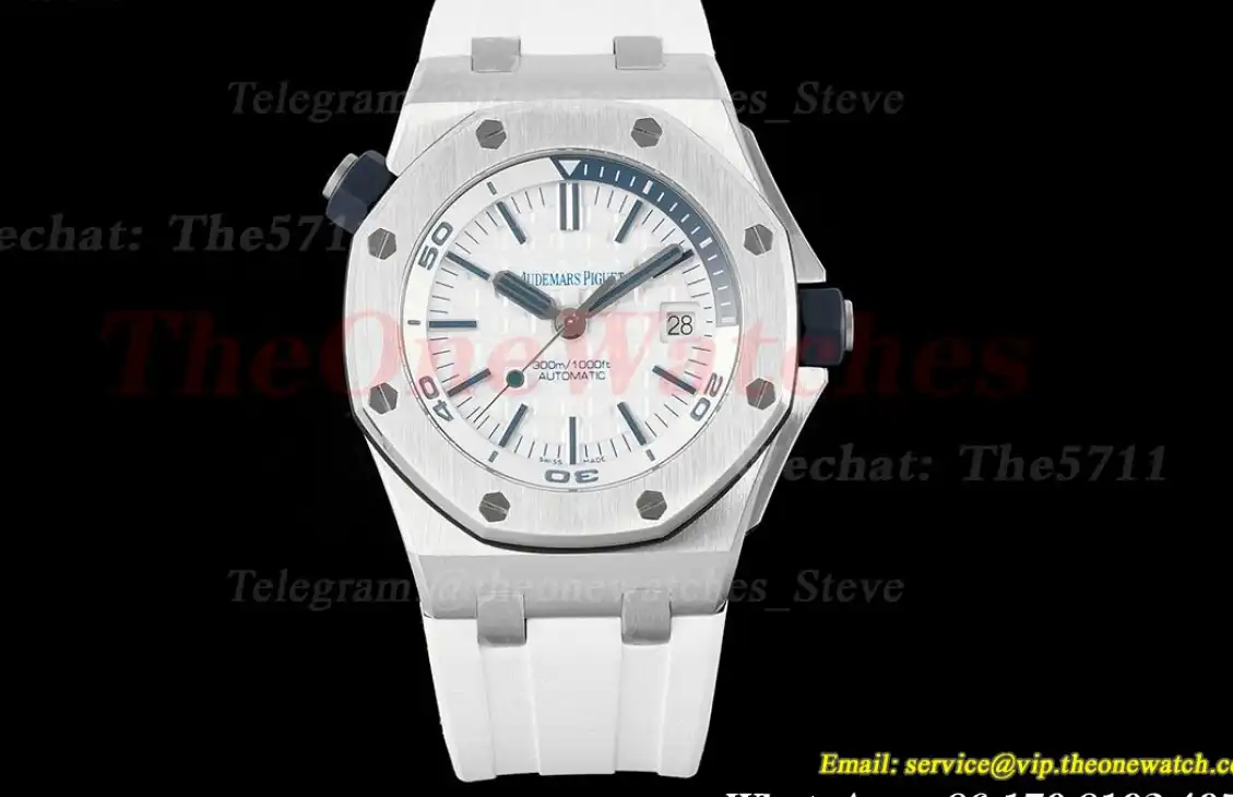 Royal Oak Offshore Diver 15710 42mm SS RU White Dial APSF SA3120 Super Clone