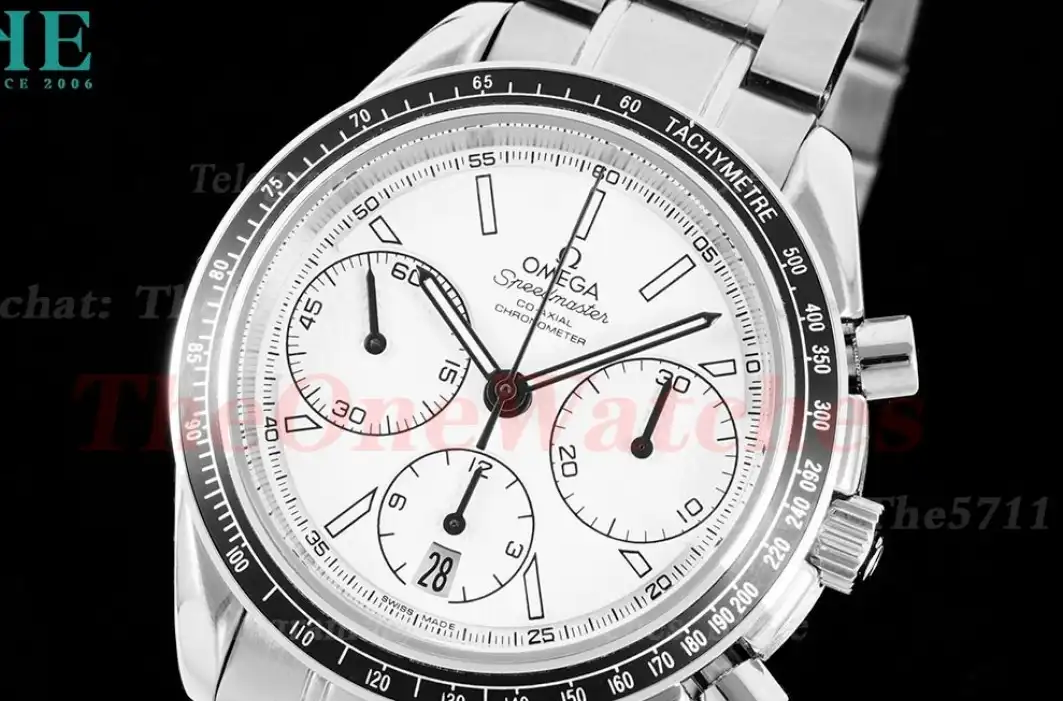 Speedmaster Racing Master 40mm SS SS White Dial HKF A7750