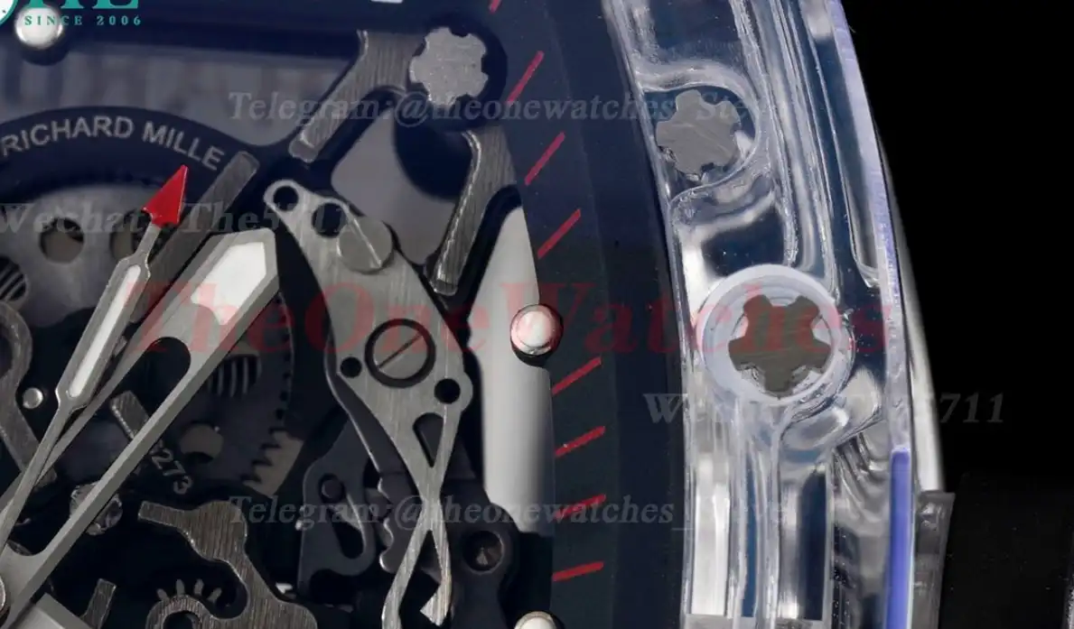 RM35-01 Transparent Skeleton Dial With Black Rubber Strap RMSF Clone RMUL2