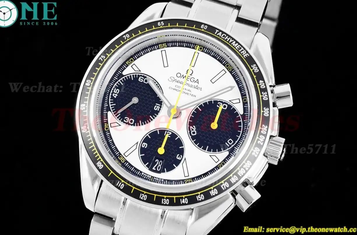 Speedmaster Racing Master 40mm SS SS White Dial HKF A7750