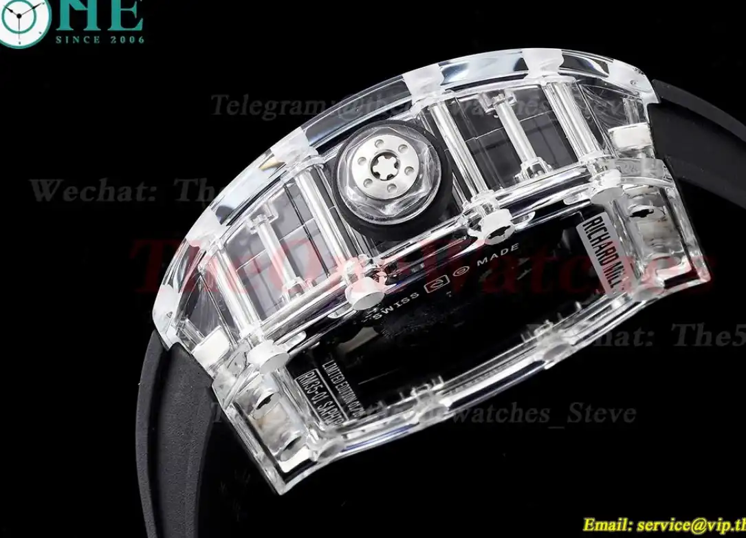 RM35-01 Transparent Skeleton Dial With Black Rubber Strap RMSF Clone RMUL2