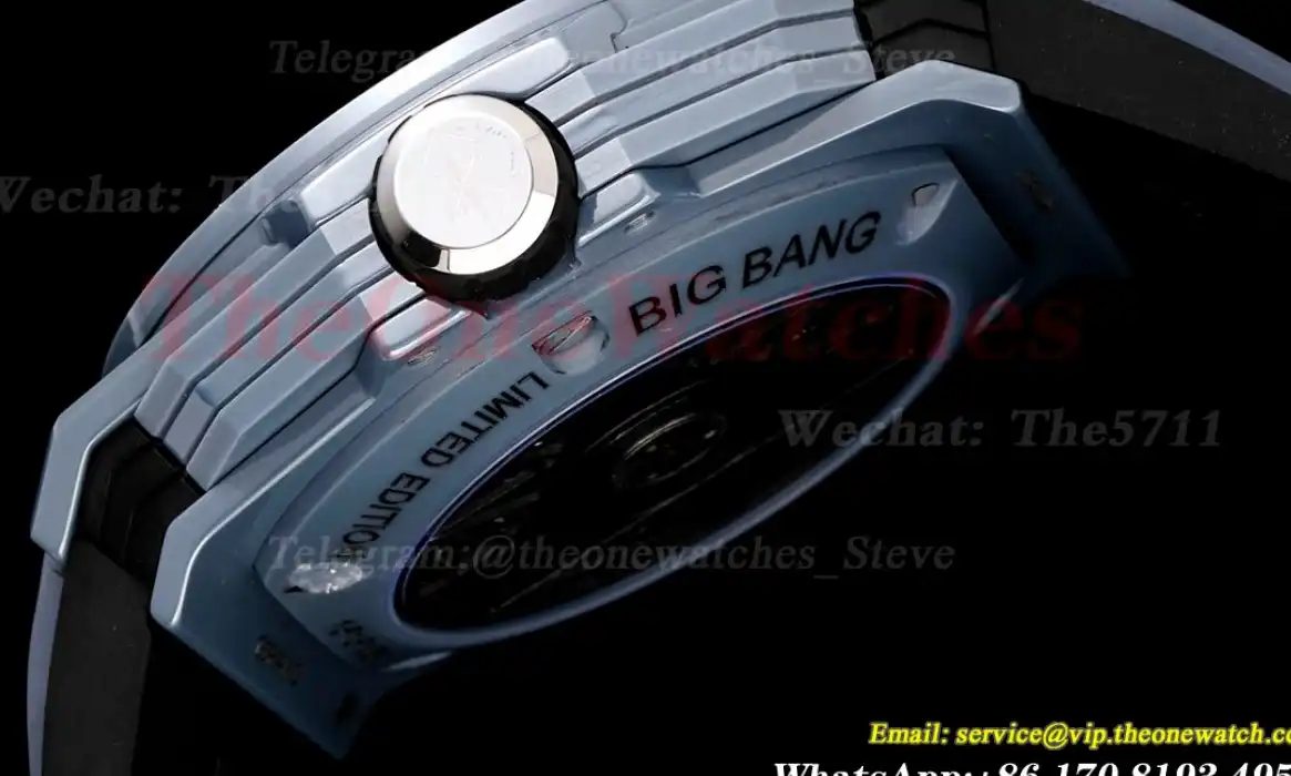 Big Bang Sang Bleu II 45mm Grey Ceramic Skeleton Dial BBF A1240