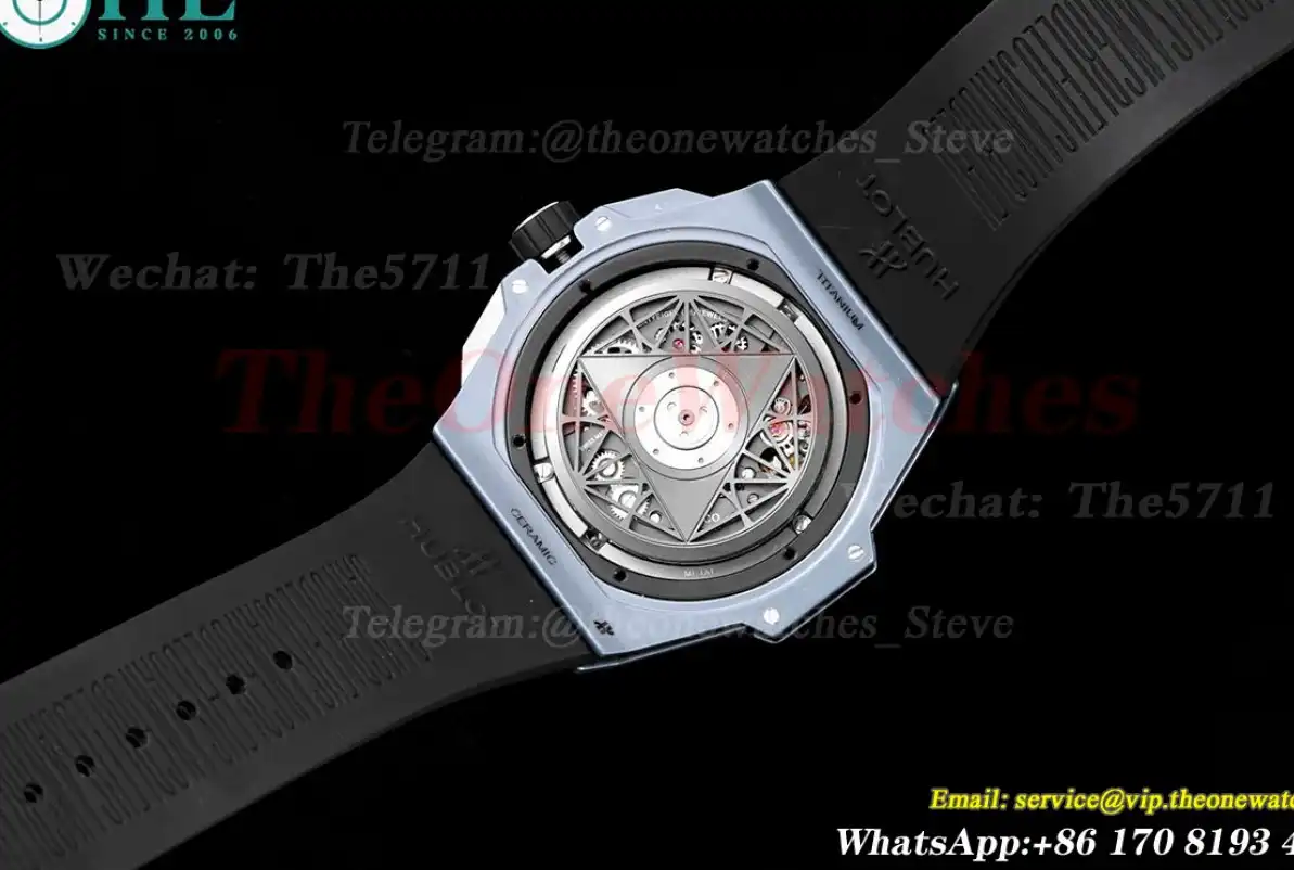 Big Bang Sang Bleu II 45mm Grey Ceramic Skeleton Dial BBF A1240