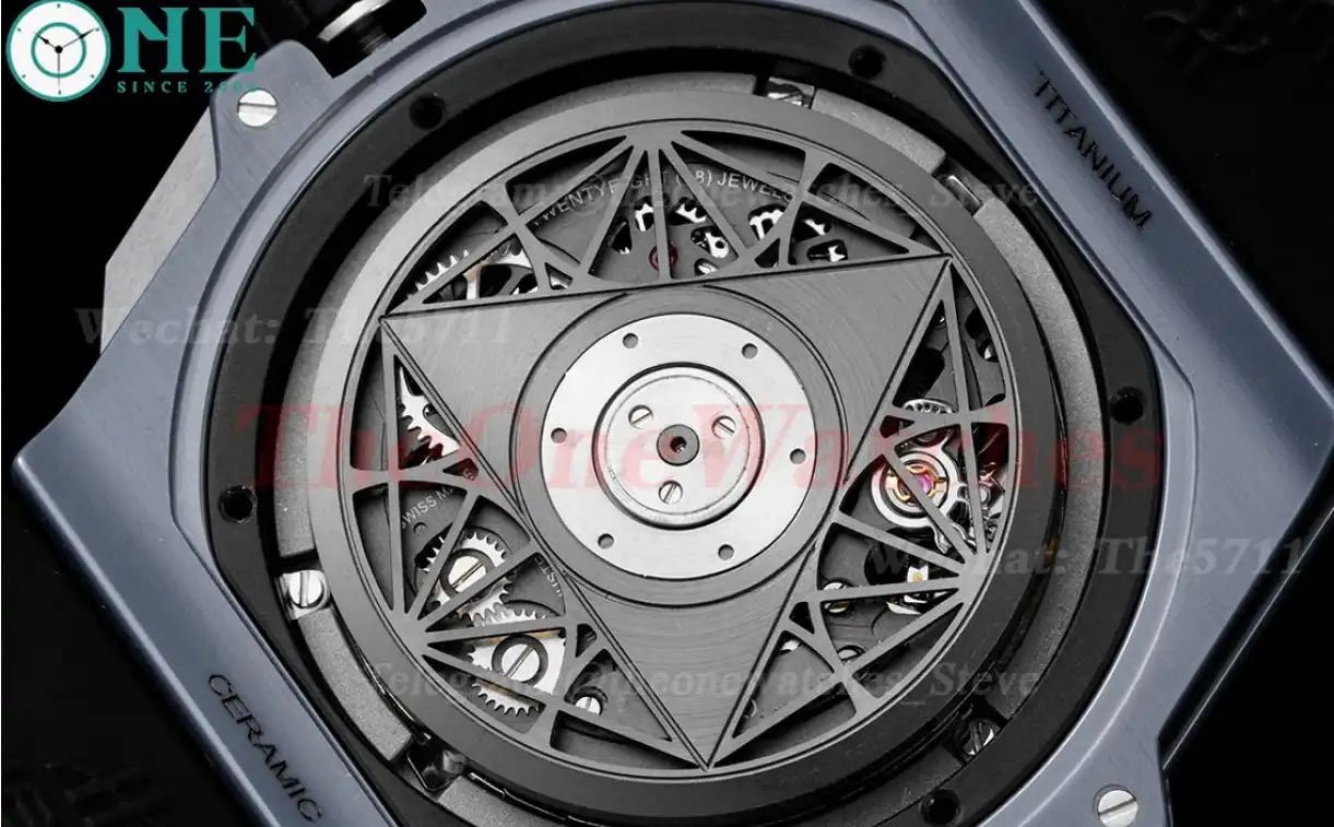 Big Bang Sang Bleu II 45mm Grey Ceramic Skeleton Dial BBF A1240