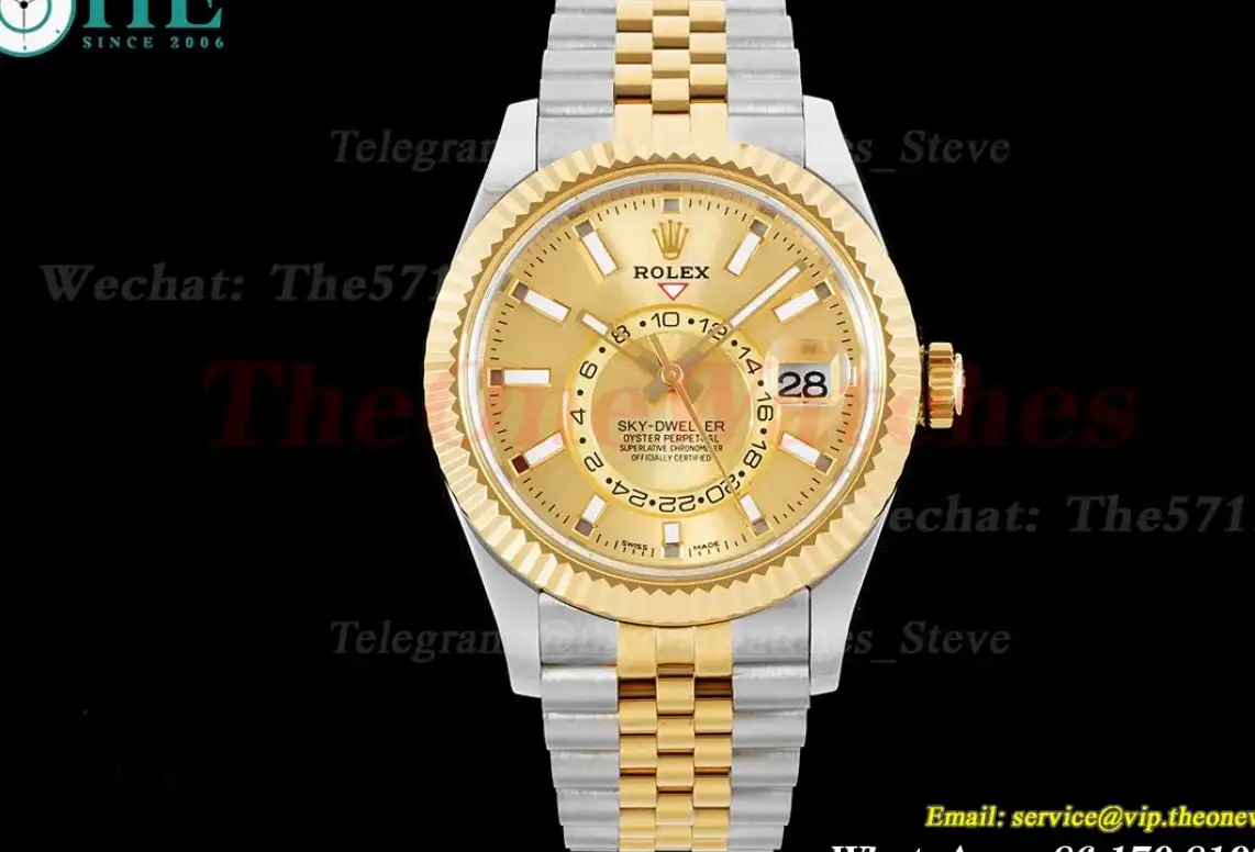 SkyDweller 326933 42mm Jubilee Gold Stk SS YG FNF A9001