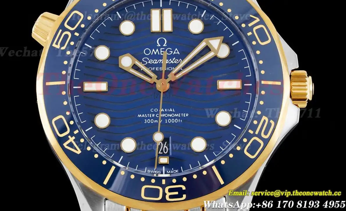 Seamaster 300m 42mm YG SS Blue Dial JVSF A8800