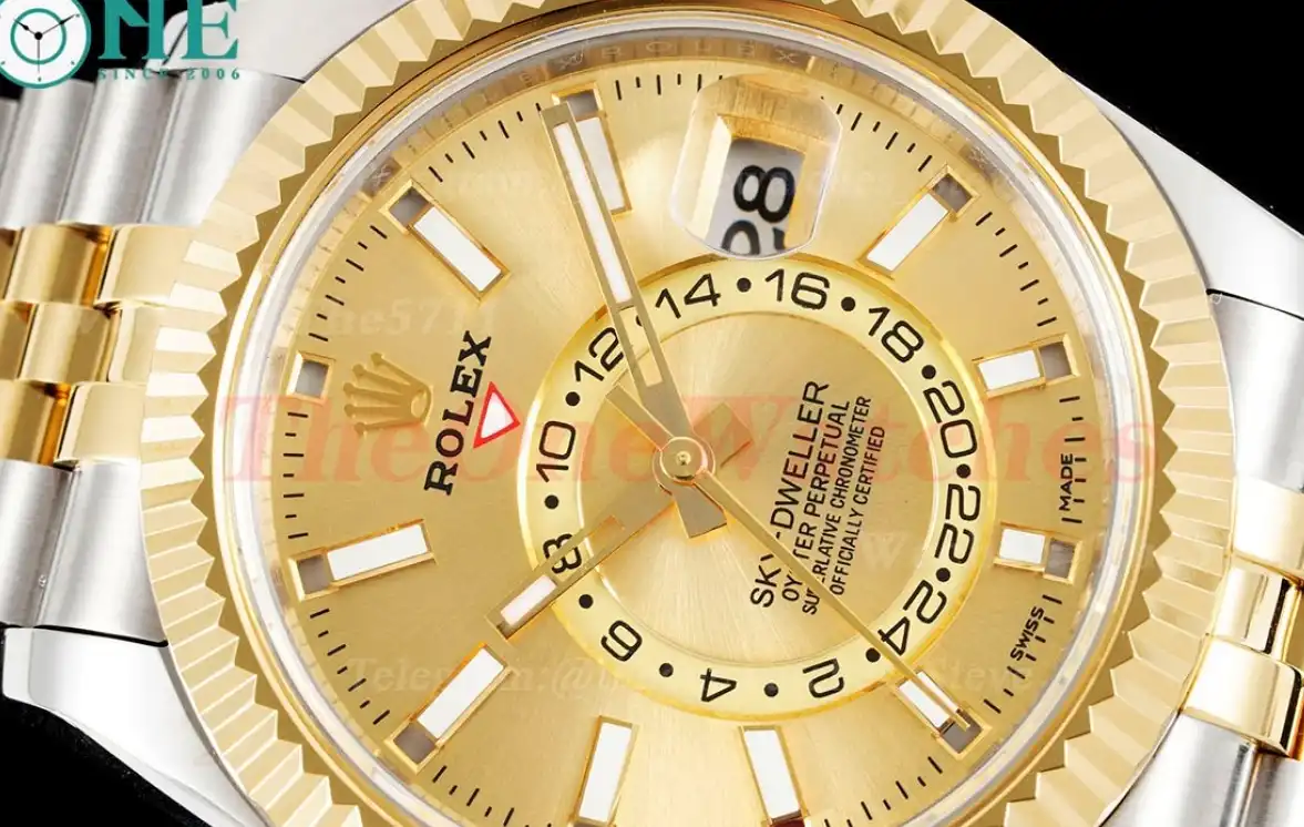 SkyDweller 326933 42mm Jubilee Gold Stk SS YG FNF A9001